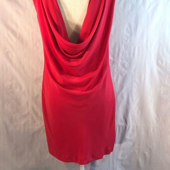 Zara Red Colored Sleeveless Sheath with Back Drape Dress XS - Picture 8 of 14